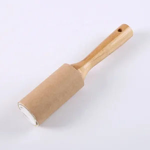 Image of Wholesale custom replaceable pet product guangzhou clean wooden handle lint roller