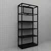 Clothing Display Ideas Rack Black Metal 4 Tier Clothing Display Cabinet