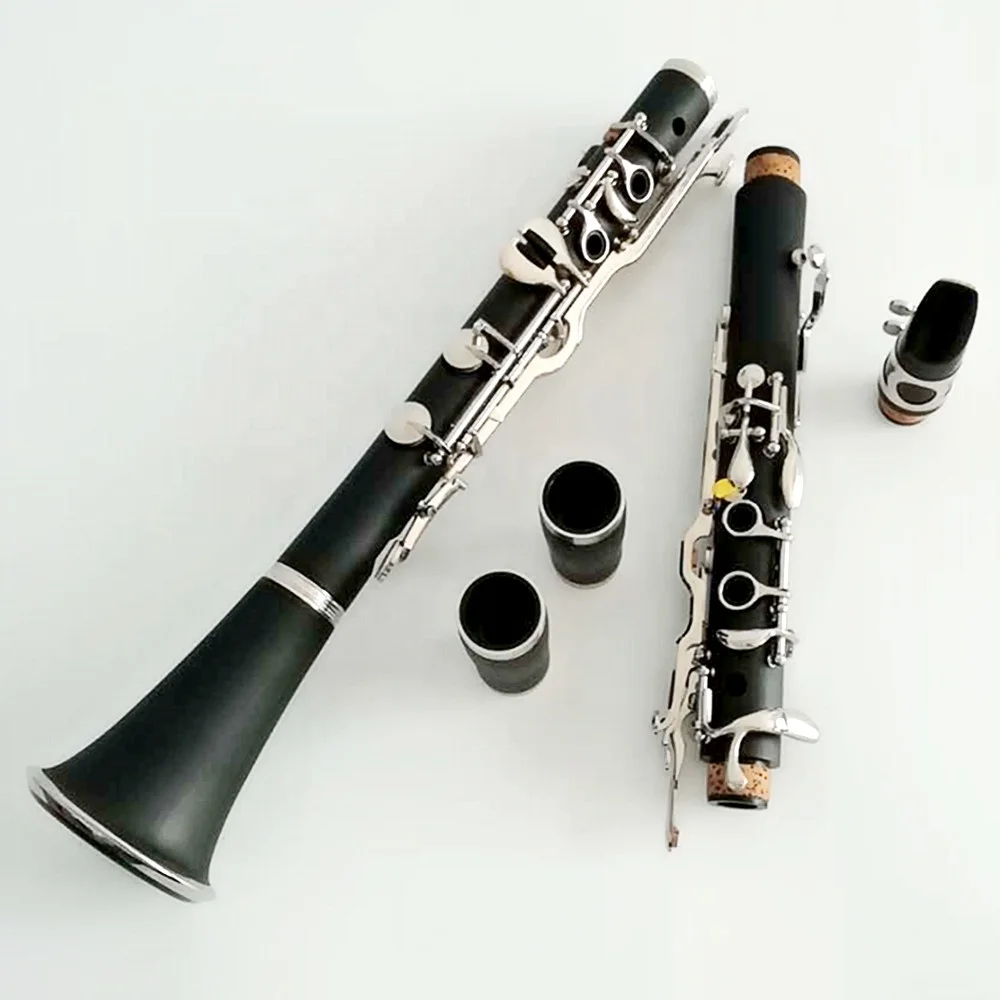 

Professional bakelite clarinet G tone German style 18 keys G clarinet, Black body