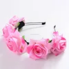 2019 Handmade Headband rose Flower Wedding Garland Hair Accessories Girl Hairband