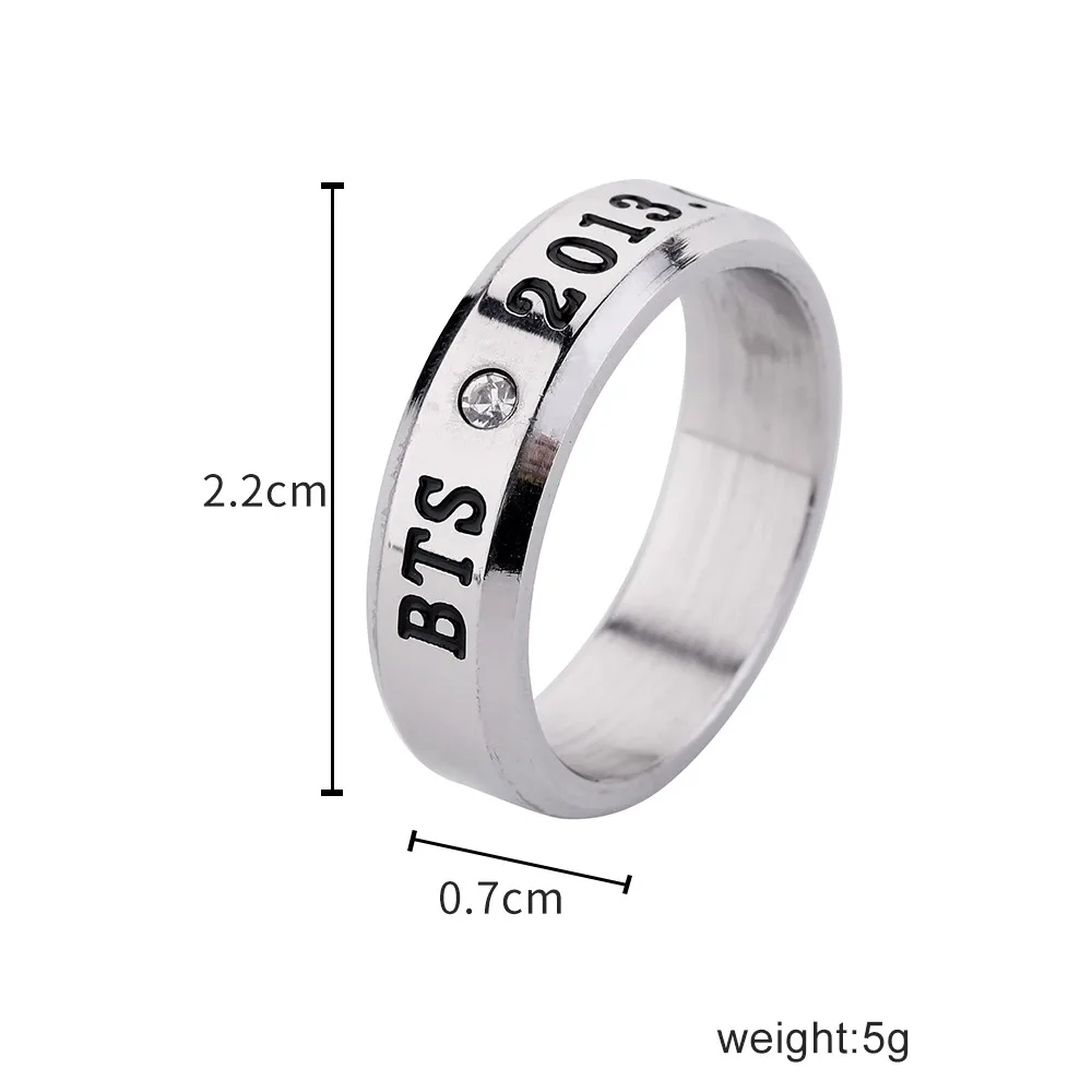 Wish Hot Sales Personality Design Simple Jewelry Bts V Suga Rap Monster Jin J Hope Date Silver Rings Diamond Buy Ring Hiphop Rings Simple Personality Rings Product On Alibaba Com