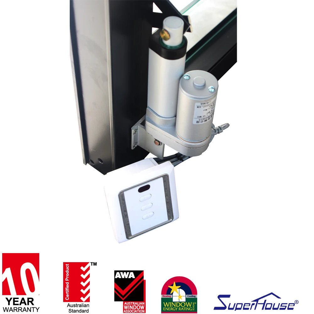 American CSA/australia standard Automatic glass Louvre windows with electric adjustable louvre blades