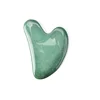 Massage jade roller stone scraping gua sha Green aventurine guasha for Facial Lifting and Tightening