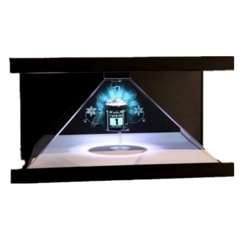 

270 degree Pyramid Hologram Display Showcase Attractive ,3D Holographic projection pyramid