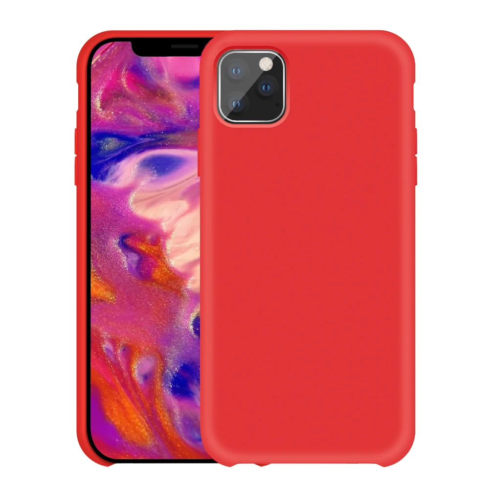 

for iPhone 2019 5.8 6.5 inch Case Original Silicone Back Cover, Black;navy blue;pink;red etc