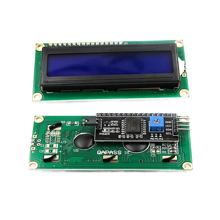 

LCD 1602A 5V Blue Screen with IIC / I2C White Code Blacklight 16x2 LCD Monitor Module LCD1602