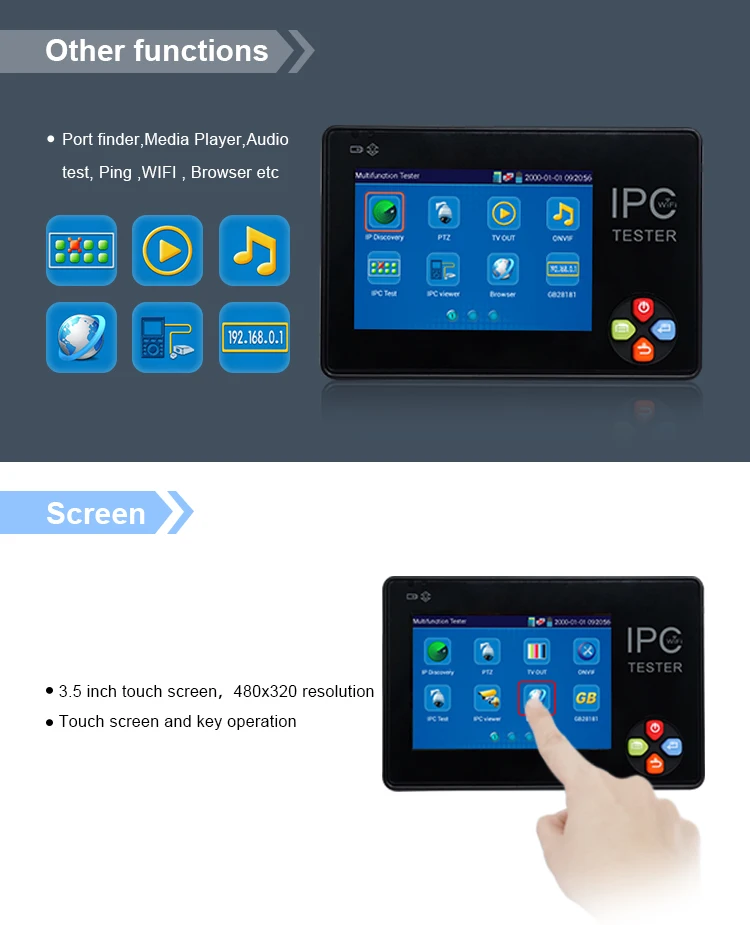 ip cctv tester monitor