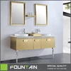 Modern S.S. Vanity Units Commercial Double Washing Basin Sink Stainless Steel Bathroom Vanity