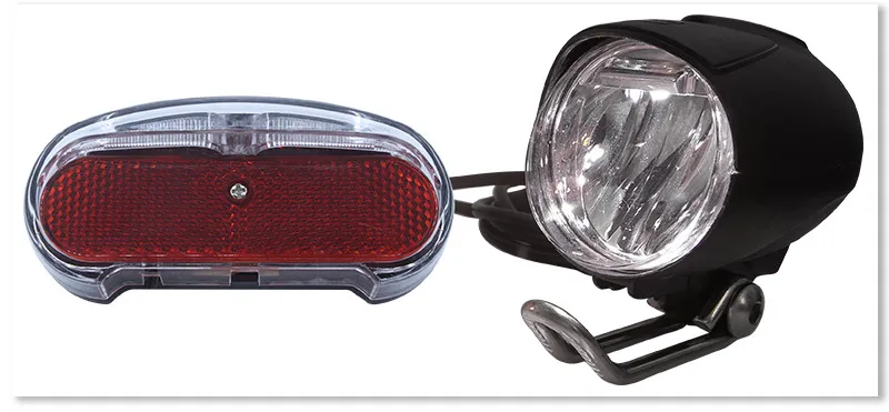 Sale Free Shipping 36V 48V Compatible E-bike Headlight Taillight Set Front Light Rear Light set Headlamp Taillamp Set 13