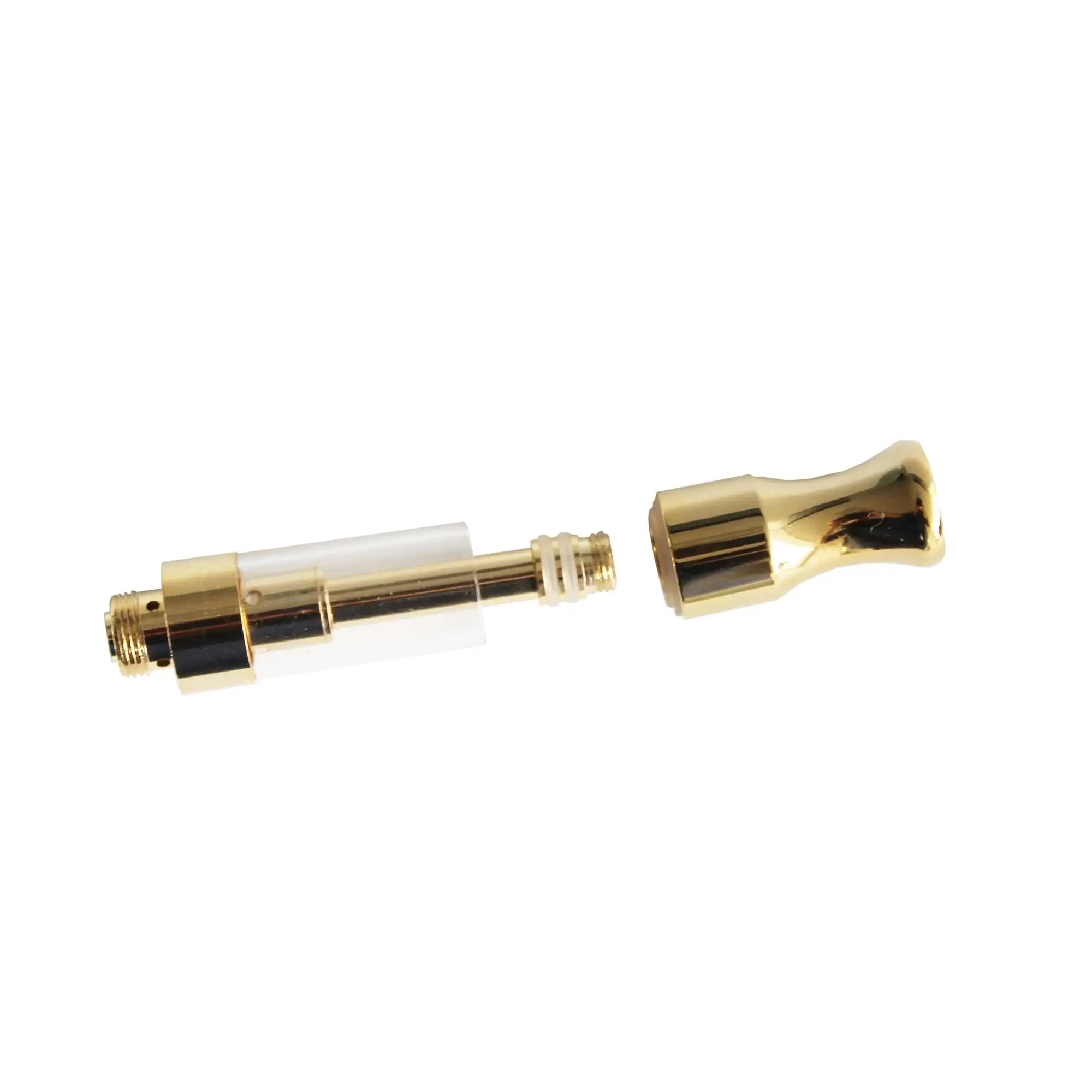 

Hot selling ceramic coil and round tip refillable empty CBD vape cartridge