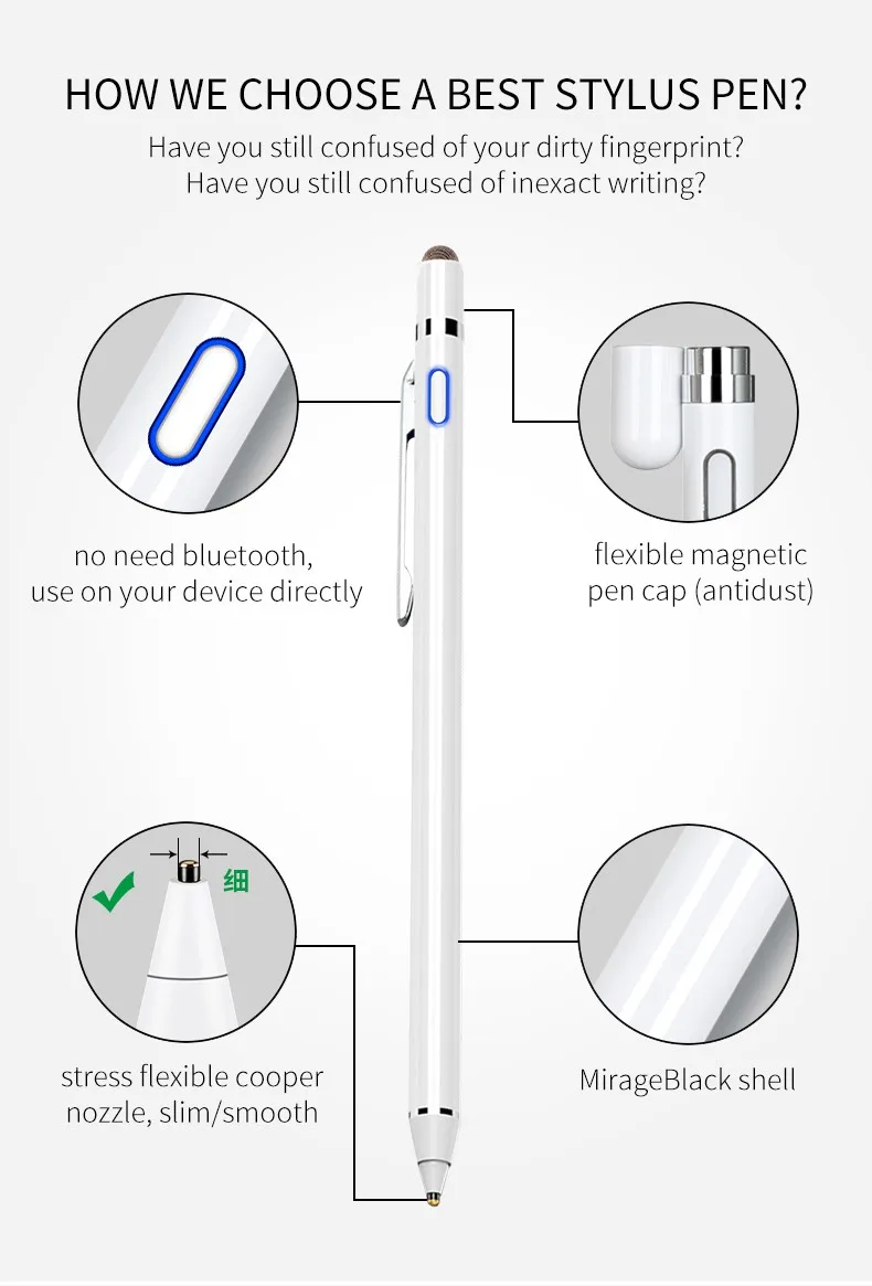 Stylus Pen For Ipad Air 2 3 4 Ipad Mini 3 Iphone Ipod Touch Android
