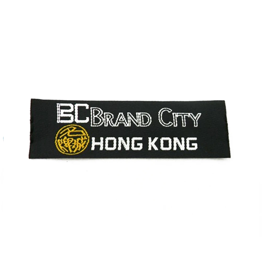 

customized logo brand name cloth accessories labels woven label,tags main labels for clothing