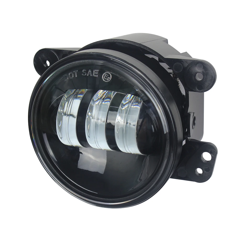 Pair 4inch Round LED Fog Light Driving Lamp Compatible forJeep Wrangler JK 2007-2017