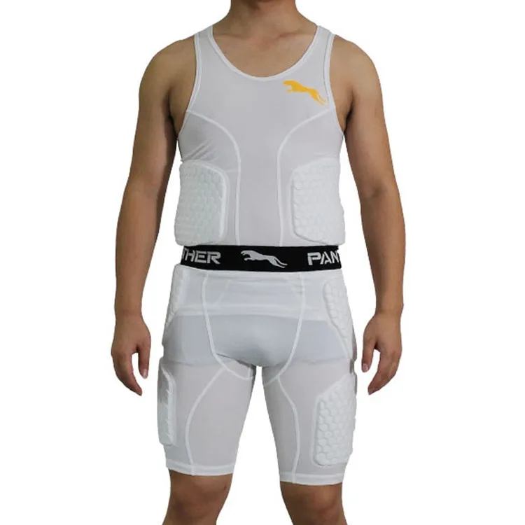 Rugby Adult Men Padded Compression Shorts Hip And Thigh Protector For