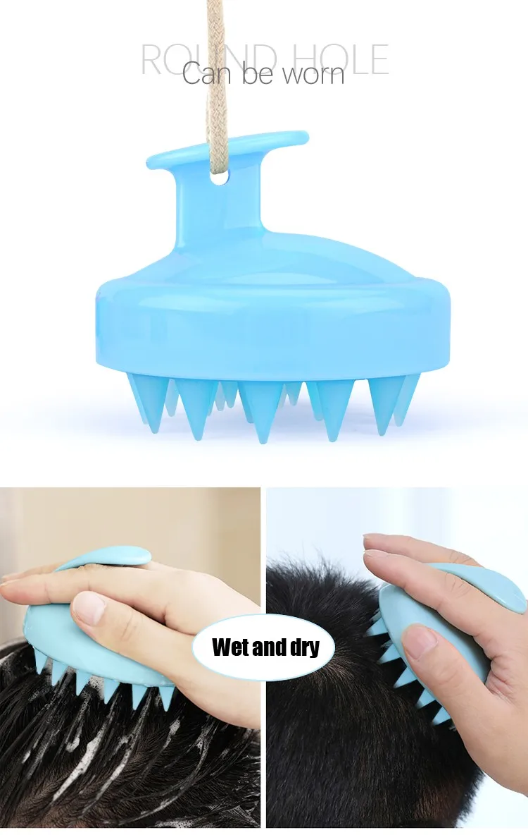Wholesale Customized Logo Silicone Shampoo Hair Scalp Massage Brush