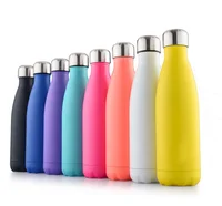 

18/8 Stainless steel 17oz custom insulated vacuum thermos fitness gym water bottle with custom logo