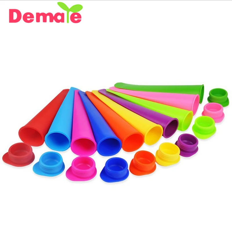 Silicone covered colorful ice popsicle mold