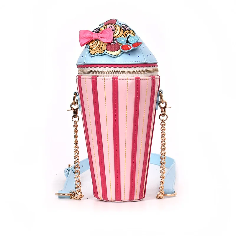 

China Girls Cute Cartoon Pink Fashion Ice-cream Shape Crossbody Bag for Kids Guangzhou Wholesale