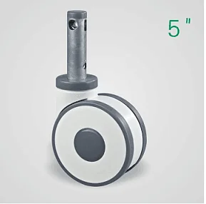 5 inch central lock medical equipment wheel castor