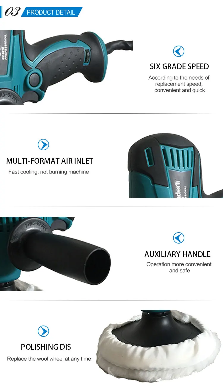 Ouderli high quality 150mm 440w electric polisher marble polishing machine price S1P-ODL-GV6010