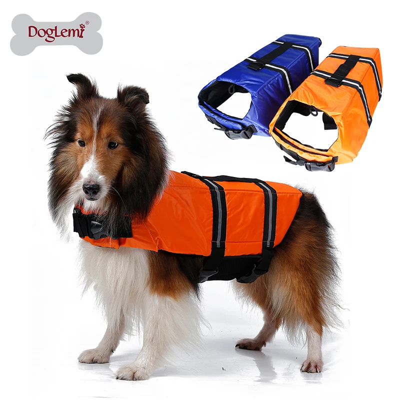 

Floating dog life jacket Pet Preserver Water Safety Vests fashion Dog Swimming Vest, Blue, orange