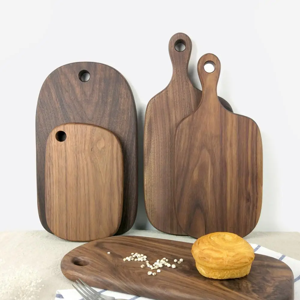 

Quality choice custom walnut wood cutting boards, Natural/black