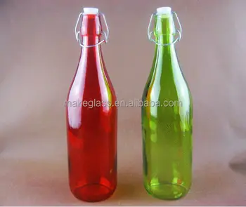 1l Coloré Bouteille Deau En Verre Coloré Bouteille Deau En Verre Avec Couvercle à Pincebouteille Deau En Verre Buy Bouteille Deau En Verre