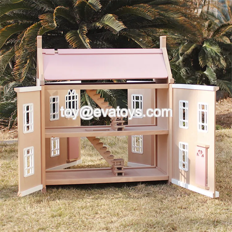 New Design Miniature Wooden Victorian Dollhouse Kit For Children