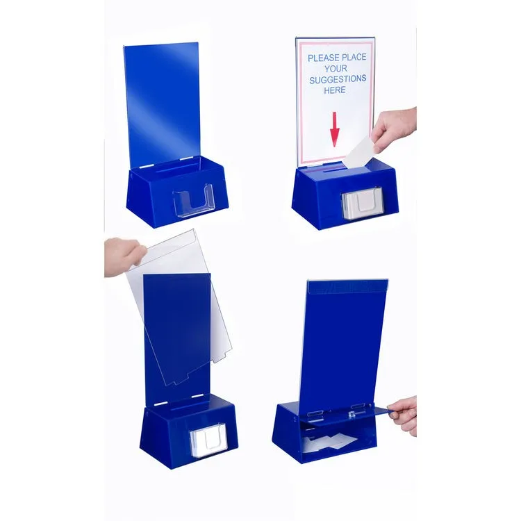 Acrylic Suggestion Collection Boxes Charity Donation Ticket Ballot Box
