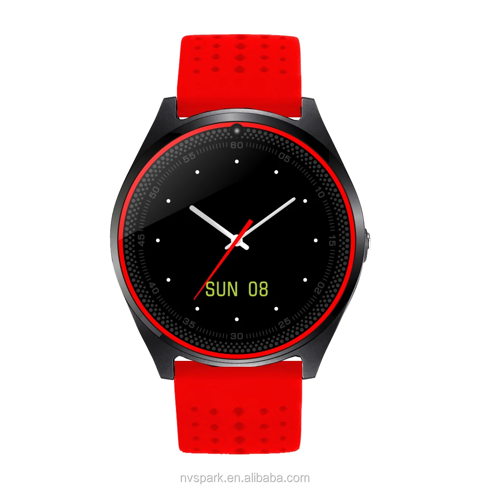 

1.22 Inch IPS Round Screen MTK 6261 Chip Bluetooth 3.0 V9 SmartWatch, Black;blue;red;silver