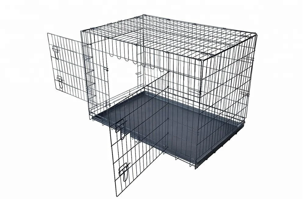 
Factory Wholesale Metal Dog Kennel Cage Folding Dog Crate 