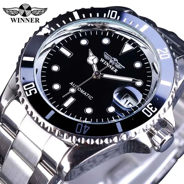 

Winner Watch AliExpress Sell Automatic Movement Skeleton Watches Men Wrist Stainless Steel Transparent Luxury Automatic Watch, 4-color