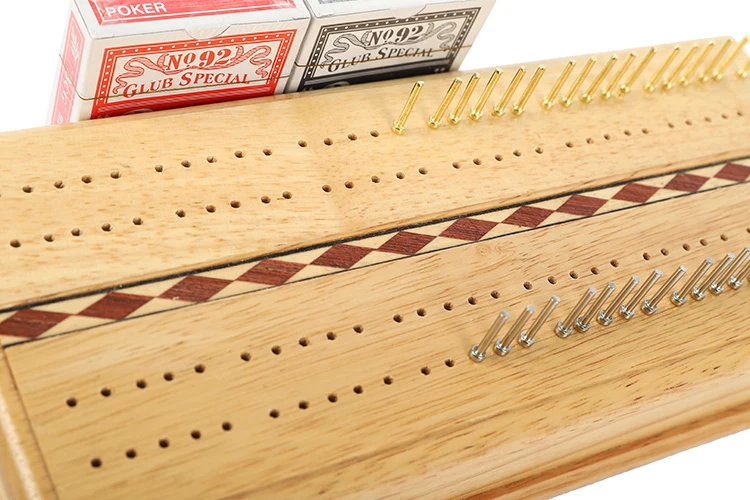 Metal 2c Cribbage Pegs Wholesale Luxury Class Solid Rubber Wood Good