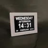 wall clock 8" LED digital calendar day clock for dementia elderly seniors