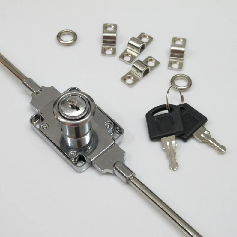 thumbnail image 2 of Lehmann Brown Swivel Rod Furniture Lock - Decorative Key Cabinet Lock, Screw-On 2 of 5