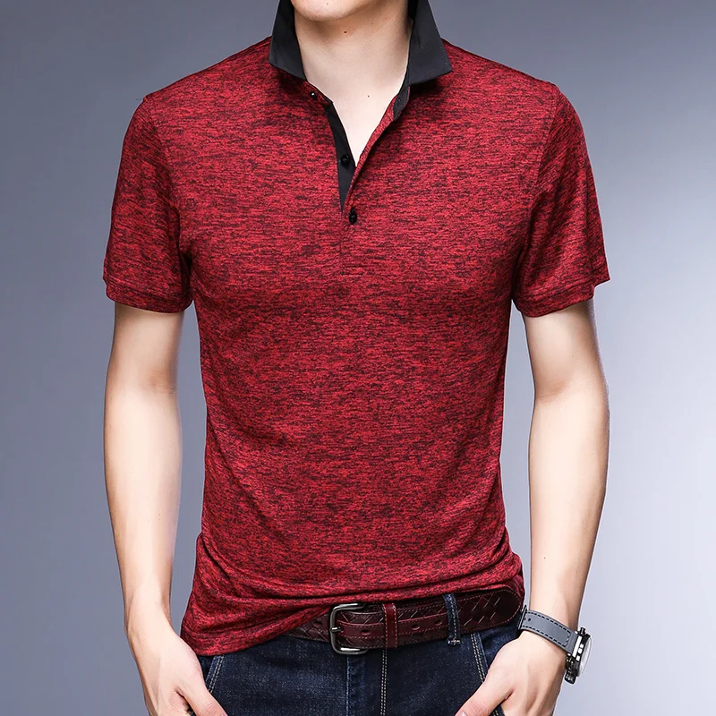 

Hot sale summer fashionable elegant high quality breathable soft slim fit man's cotton sport shirt, Plain