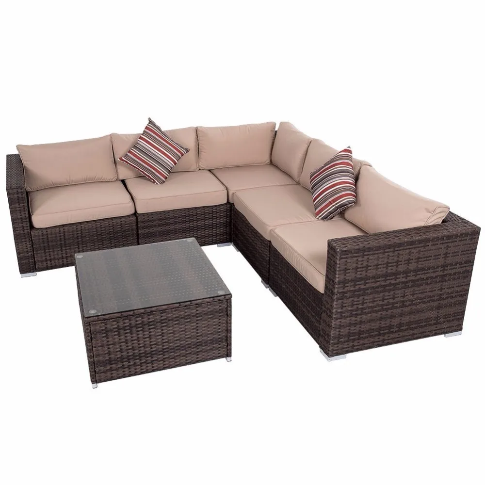 Outdoor 6 Pieces Wicker Patio Garden Furniture L Shape Sofa Sectional Set Buy Furniture L Outdoor 6 Pieces Wicker Patio Garden Furniture L Shape Sofa Sectional Set Buy Furniture L