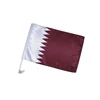 Customized 3x5 ft Qatar car window flag for National Day with flag pole