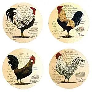 Rooster Lineage Absorbent Coasters