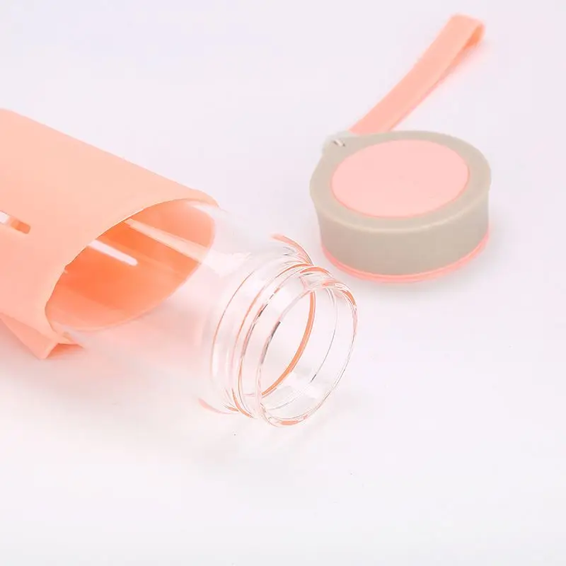 

T003 240ml high borosilicate glass bottles portable travel glass water bottle
