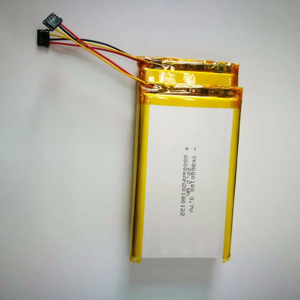 With 10k Ntc Thermistor And Molex 8060100 22.2wh Li Ion Liion Li