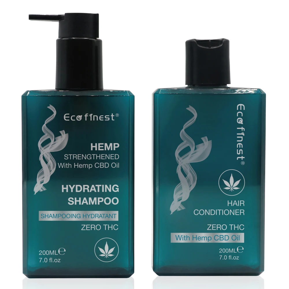Eco Finest Private Label Hemp Cbd Oil Hair Shampoo And Conditioner Set