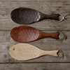 Kitchen Things Durable Anticorrosion Natural Wooden Fish Shaped Rice Spoon