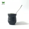 Brazilian Yerba Mate Cup / Alu. Wrapped Mate Gourd & bombilla. Free Yerba Mate!