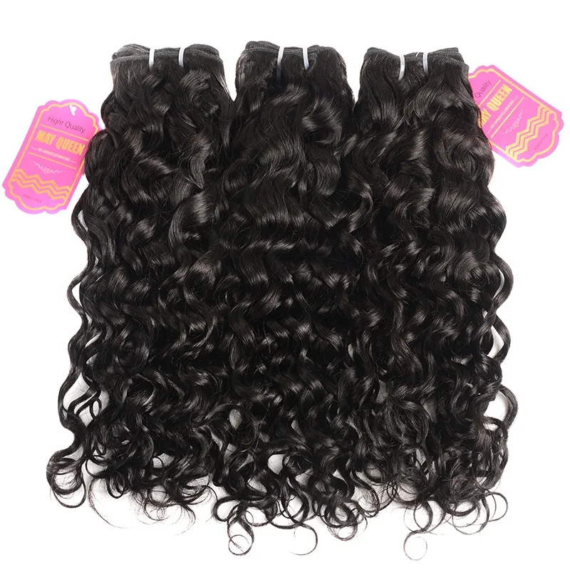 

Wholesale Natural Malaysian 10A Grade Water Wave Human Hair Weave Bundles Human Hair Extensions