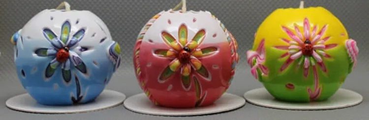 Green Dragonfly Gift ALL Hand Carved wax candles Wax Candles Outside and Inside