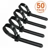 100pcs 8" Reusable Nylon Cable Tie Width 7.6mm Releasable Plastic Wire Heavy Duty Zip Ties