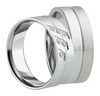 Silver stainless steel setting crystal bands love gifts for women and men