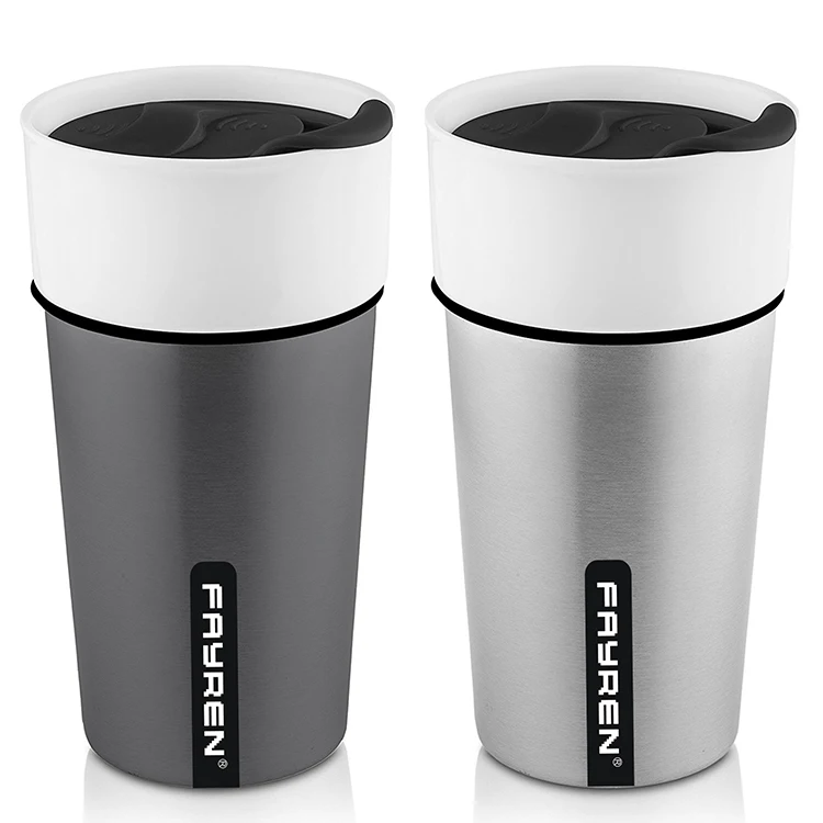 

Amazon Hot 500ML 17OZ Vacuum Insulated Stainless Steel Thermos Coffee Auto Mug, Customized color