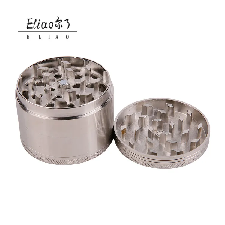 

Eliao 5 Colors Grinder 4 Layers 63 mm Zinc alloy Metal Herb Grinder Tobacco Hand Herb Grinder, Random color